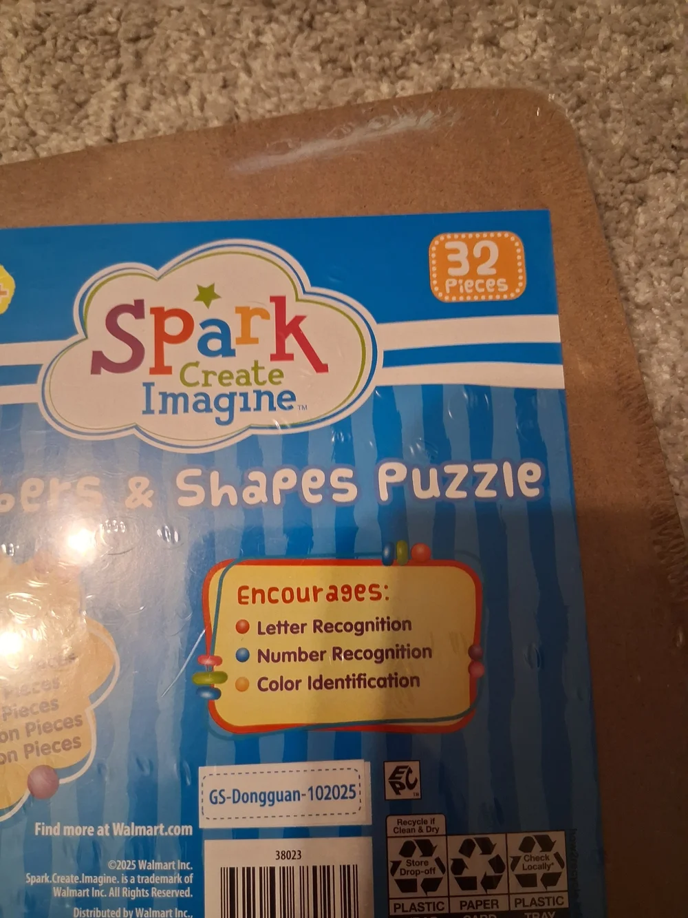 Wooden Number & Shape Puzzle Board - Multicolor Learning Toy